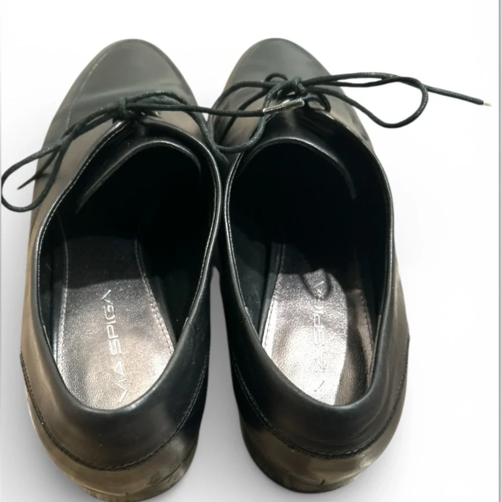 🏷️ Via Spiga Black Leather Men's Oxfords